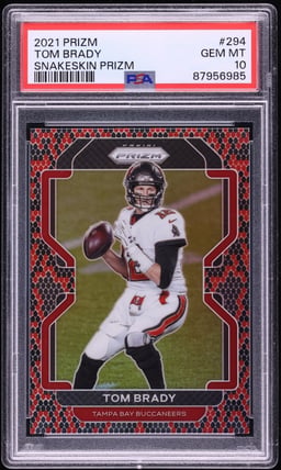 2021 Panini Prizm Snakeskin Tom Brady #294 PSA 10 GEM MINT