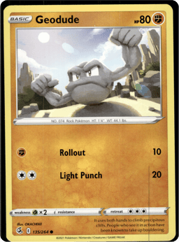 2021 Geodude #135 Fusion Strike