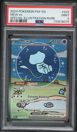 2024 Pokemon Scarlet & Violet Paldean Fates SIR Shiny Mew ex #232 PSA 9 MINT