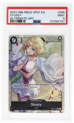 2024 One Piece 500 Years In the Future Alternate Art Stussy #OP07085 PSA 9