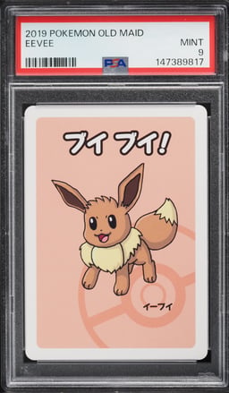 2019 Pokemon Japanese Playing Cards Old Maid Eevee PSA 9 MINT
