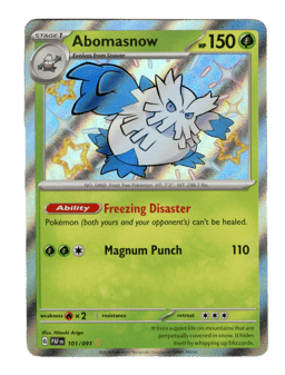 2024 Abomasnow #101 Paldean Fates