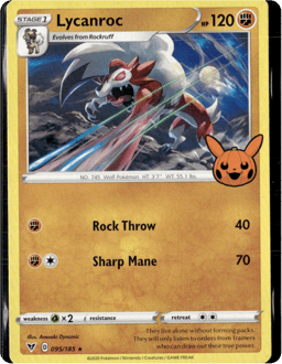 2020 Lycanroc #095/185 Miscellaneous Cards & Products