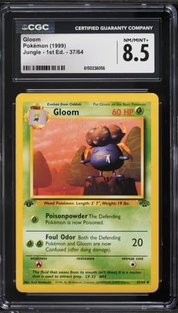 1999 Pokemon Jungle 1st Edition Gloom #37 CGC 8.5 NM-MT+