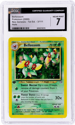 2000 Pokemon Neo Genesis 1st Edition Holo Bellossom #3 CGC 7