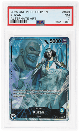 2025 One Piece Legacy of the Master Alternate Art Kuzan #OP12-040 PSA 7