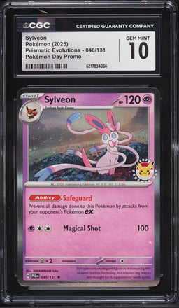 2025 Pokemon Scarlet & Violet Prismatic Evolutions Day Promo Sylveon #40 CGC 10 GEM MINT
