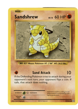 2016 Sandshrew #54 Evolutions