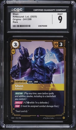 2025 Riftbound League Of Legends LoL Origins Shen #241 CGC 9 MINT