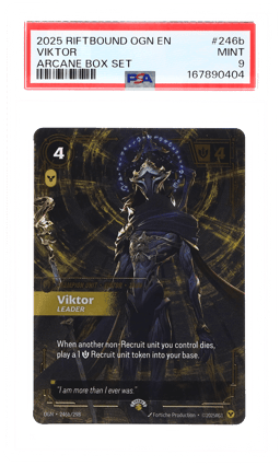 2025 Riftbound League of Legends Origins Arcane Box Set Viktor #246b PSA 9