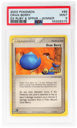 2003 Pokemon Ex Ruby and Sapphire Winner Oran Berry #85 PSA 9