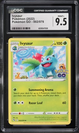 2022 Pokemon SWSH Pokemon GO Ivysaur #002 CGC 9.5 MINT+
