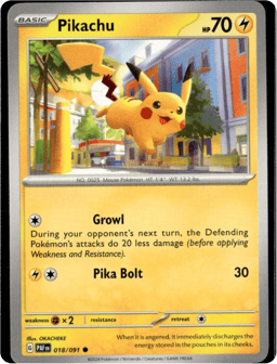 2024 Pikachu #18 Paldean Fates