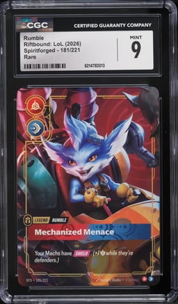 2026 Riftbound League Of Legends LoL Spiritforged Rumble #181 CGC 9 MINT
