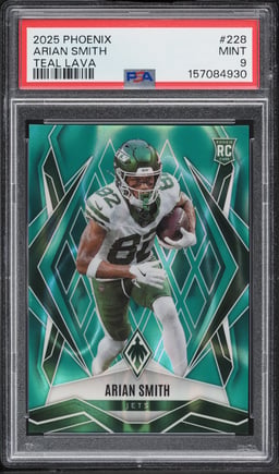 2025 Panini Phoenix Teal Lava Arian Smith ROOKIE /175 #228 PSA 9 MINT