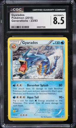2016 Pokemon XY Generations Gyarados #23 CGC 8.5 NM-MT+