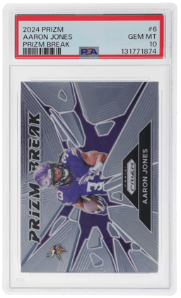 2024 Panini Prizm Prizm Break Aaron Jones #6 PSA 10