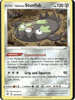 2020 Galarian Stunfisk #125 Vivid Voltage