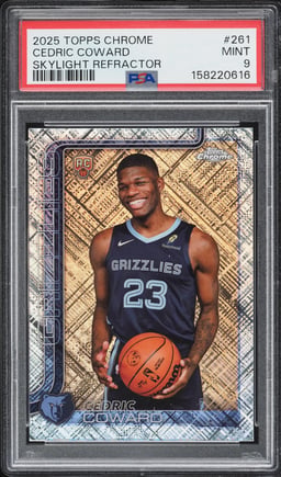 2025 Topps Chrome Skylight Refractor Cedric Coward ROOKIE #261 PSA 9 MINT
