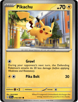 2024 Pikachu #18 Paldean Fates