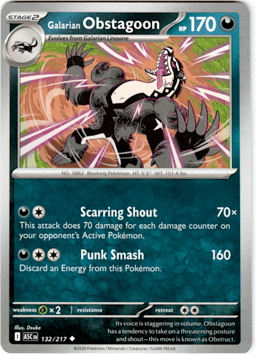 2026 Galarian Obstagoon #132 Ascended Heroes