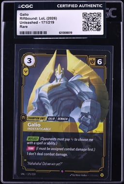 2026 Riftbound: LoL Unleashed Galio #171 CGC AUTH
