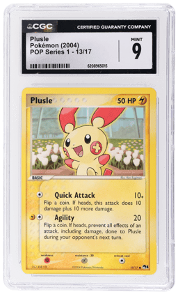 2004 Pokemon Organized Play Series 1 Plusle #13 CGC 9