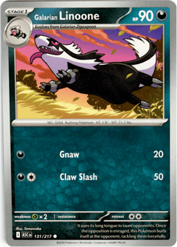 2026 Galarian Linoone #131 Ascended Heroes