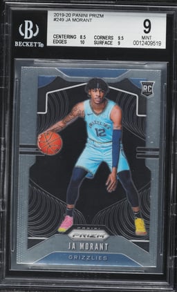 2019 Panini Prizm Ja Morant ROOKIE #249 BGS 9 MINT