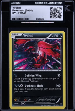 2014 Pokemon Xy Yveltal #78 CGC AUTH