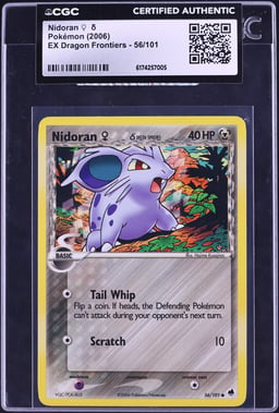 2006 Pokemon Ex Dragon Frontiers Nidoran #56 CGC AUTH