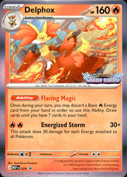 2025 Delphox #74 Mega Evolution Black Star Promos