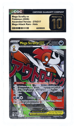 2026 Pokemon Mega Evolution Ascended Heroes Mega Attack Rare Mega Scrafty Ex #270 CGC PRI