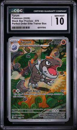 2026 Pokemon Mega Evolution Promo Perfect Order ETB Full Art Tyrunt #70 CGC 10 GEM MINT