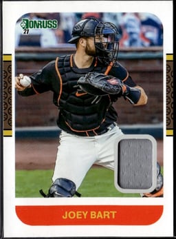 2021 Joey Bart #87M-JY Donruss Retro 1987 Materials