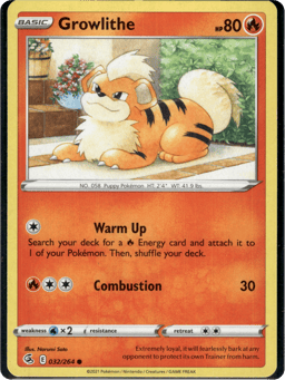 2021 Growlithe #32 Fusion Strike