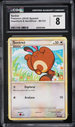 2010 Pokemon Heartgold & Soulsilver Sentret #80 CGC 8 NM-MT