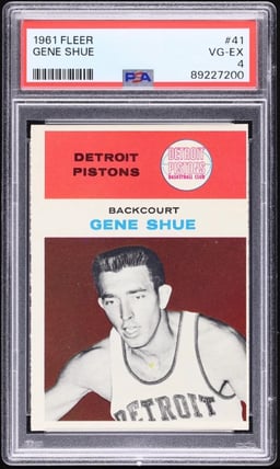 1961 Fleer Basketball Gene Shue #41 PSA 4 VGEX