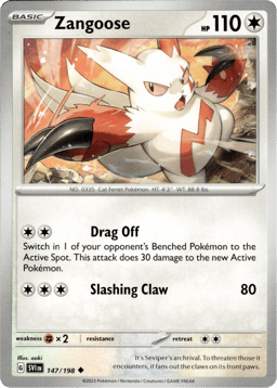 2023 Zangoose #147 Scarlet & Violet