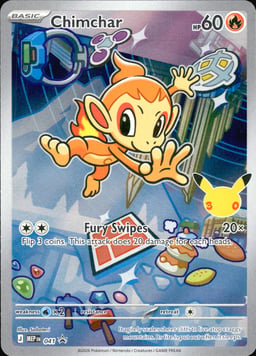 2025 Chimchar #41 Mega Evolution Black Star Promos