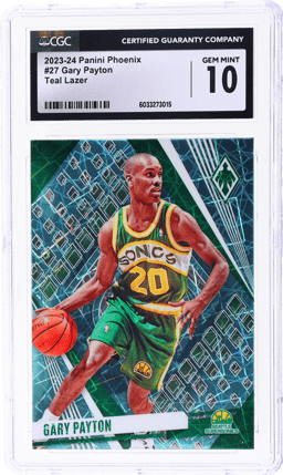 2023 Panini Phoenix Teal Lazer Gary Payton #27 CGC 10