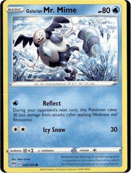 2020 Galarian Mr. Mime #35 Darkness Ablaze