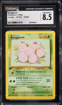 1999 Pokemon Jungle 1st Edition Exeggcute #52 CGC 8.5 NM-MT+