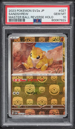2023 Pokemon Japanese Scarlet & Violet 151 Master Ball Reverse Holo Sandshrew #27 PSA 10 GEM