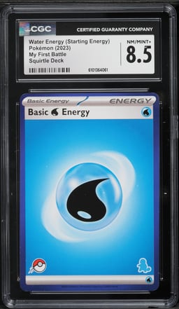 2023 Pokemon My First Battle Squirtle Deck Water Energy CGC 8.5 NM-MT+