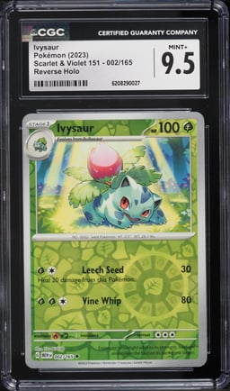2023 Pokemon Scarlet & Violet 151 Reverse Holo Ivysaur #2 CGC 9.5 MINT+