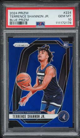 2024 Panini Prizm Blue Terrence Shannon Jr. ROOKIE /199 #224 PSA 10 GEM MINT