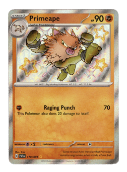 2024 Primeape #170 Paldean Fates