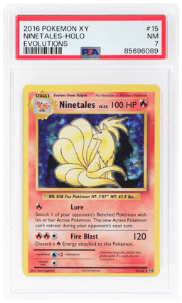 2016 Pokemon XY Evolutions Holo Ninetales #15 PSA 7