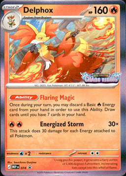 2025 Delphox #74 Mega Evolution Black Star Promos